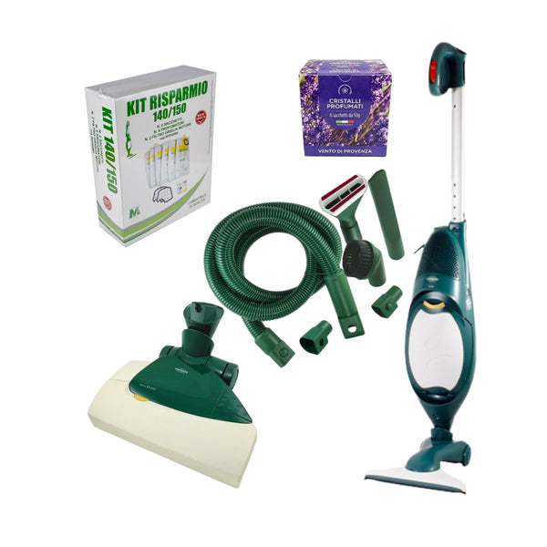 FOLLETTO VK140 COMPLETO BATTITAPPETO BATTIMATERASSI SACCHETTI ORIGINALI  TUBO+KIT