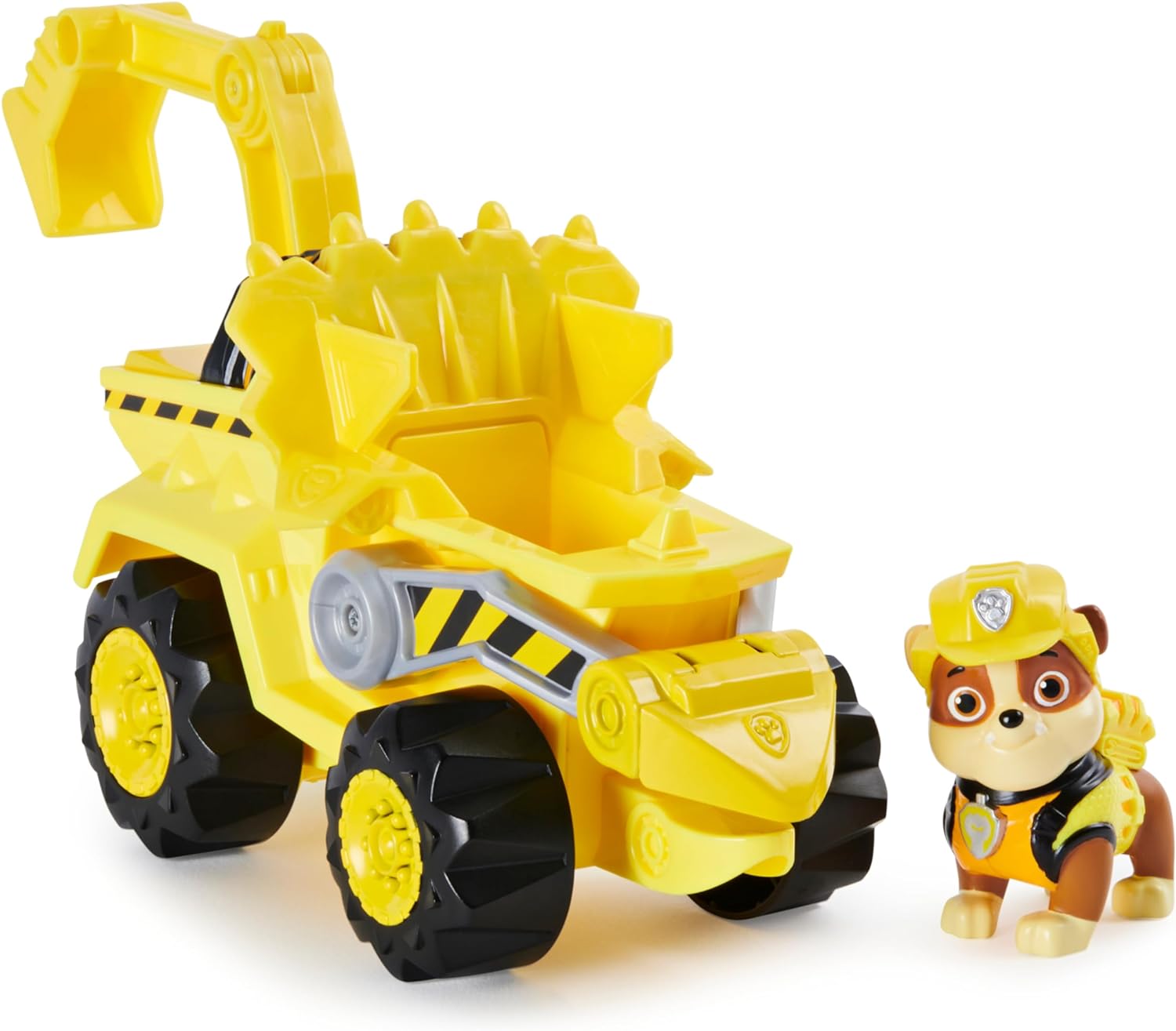 Paw Patrol  Veicolo Dino Rescue di Marshall  Bulldozer Motore a retrocarica  Personaggio Dinosauro Misterioso Inclusi  Giochi Bambini dai 3 Anni in su