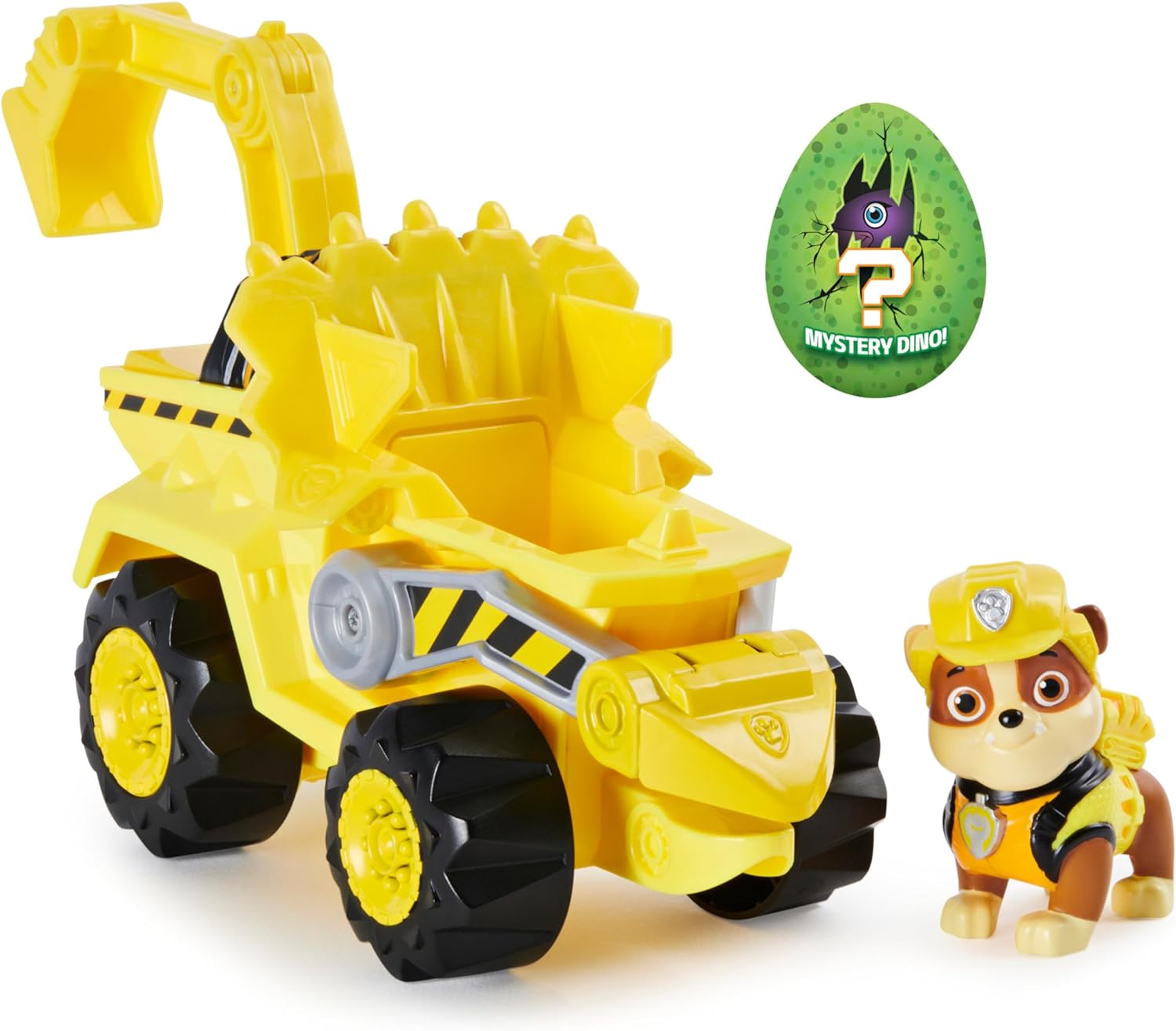 Paw Patrol  Veicolo Dino Rescue di Marshall  Bulldozer Motore a retrocarica  Personaggio Dinosauro Misterioso Inclusi  Giochi Bambini dai 3 Anni in su