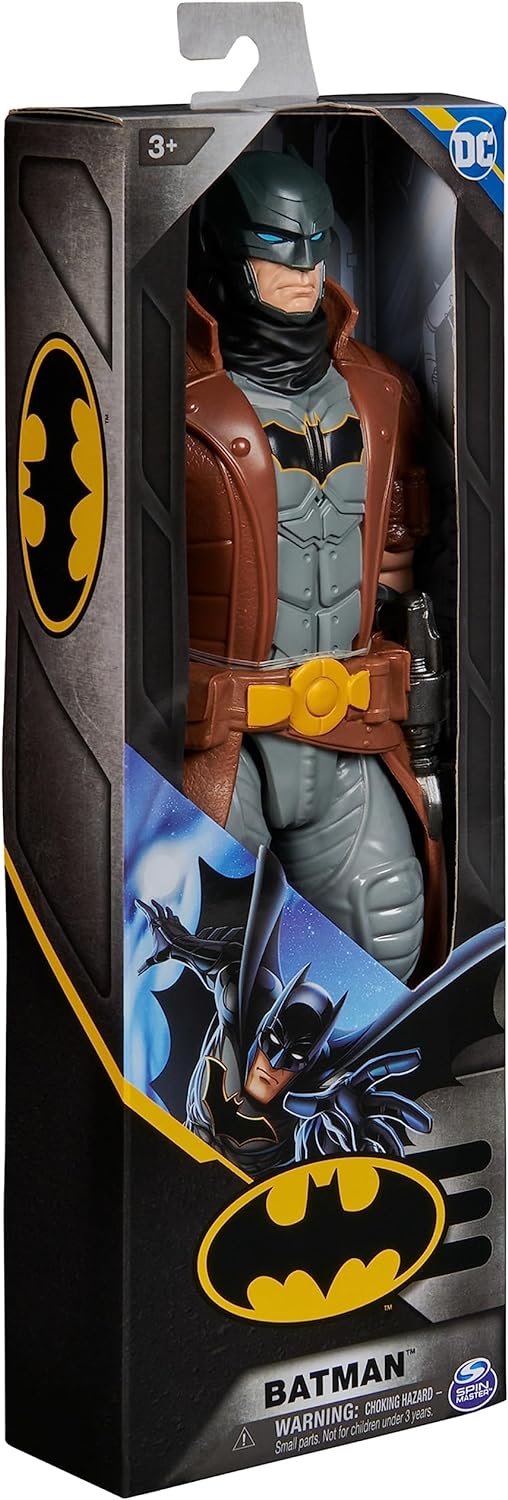 DC Comics, Action Figure Batman Armatura Marrone, Supereroe Giocattolo in Scala, Personaggio Mondo Batman Alto 30 cm, Supereroe con 11 Punti di Articolazione, Giochi per Bambini e Bambine, 3+ a