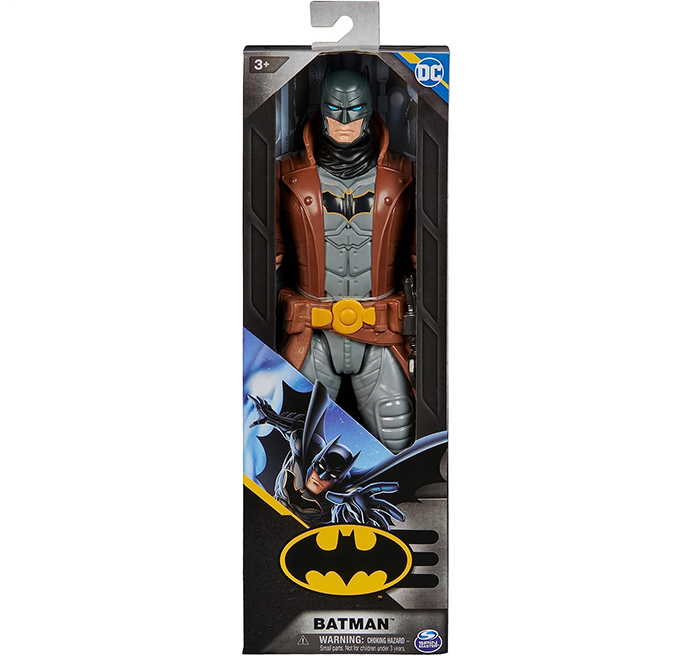 DC Comics, Action Figure Batman Armatura Marrone, Supereroe Giocattolo in Scala, Personaggio Mondo Batman Alto 30 cm, Supereroe con 11 Punti di Articolazione, Giochi per Bambini e Bambine, 3+ a