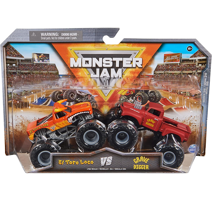 New Monster Jam VS Toro Loco Vs Grave Digger Scale 1:64 Trucks