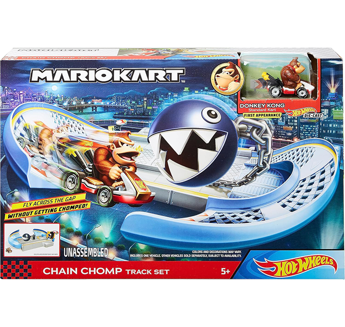 Hot Wheels- Mario Kart Chain Chop, Playset con Pista e Veicolo, Giocattolo per Bambini 5+Anni, GKY48