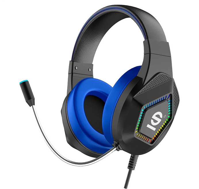 Casque de jeu Sparco avec fil de 2 m et microphone réglable et lumières LED