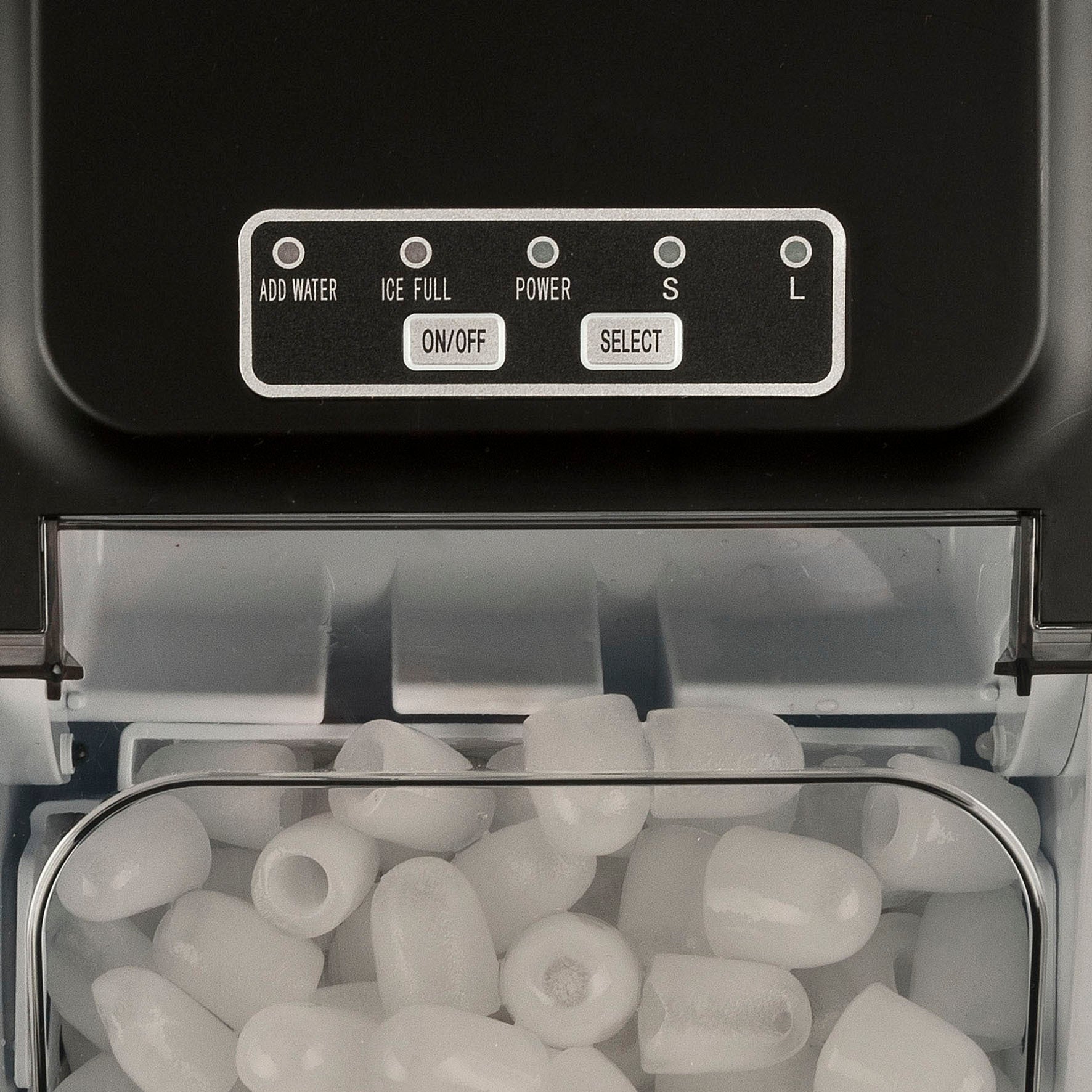 Fabbricatore di Ghiaccio 2 Misure cubetti 12kg 24h Casa Cucina 1400 cubetti