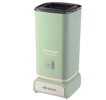 Ariete Cappuccinatore Vintage 2878, Montalatte Elettrico Stile Retrò per Cappuccino e Cioccolata Calda, Montalatte Elettrico Cappuccino in 2 Minuti, Capacità 250ml, Potenza 500 W, Verde