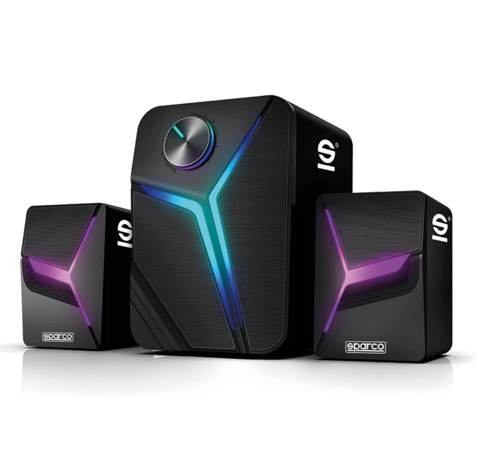 Sparco wired speakers Bright gaming headlights + 2.1 subwoofer 
