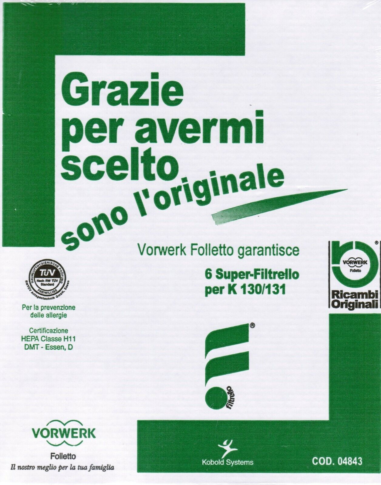 Sacchetti Folletto VK 130 / 131 (originali)