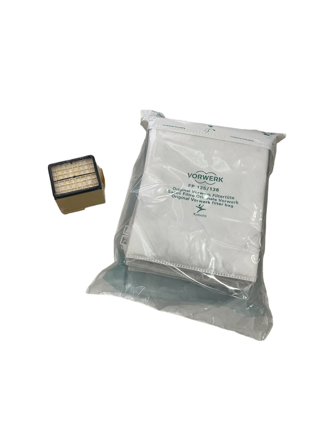 Sacchetti Folletto VK 135 / 136 + Filtro HEPA (originali)